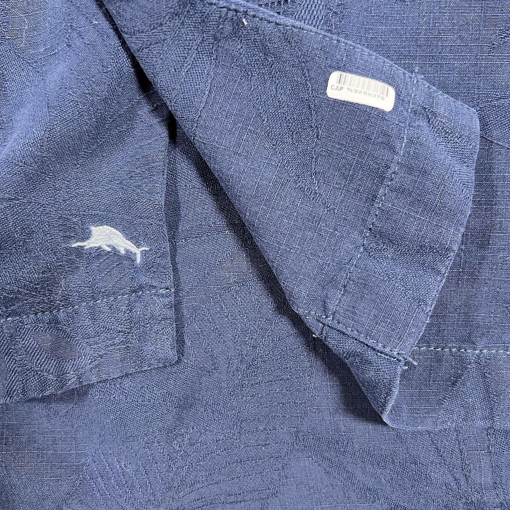 Tommy Bahama Shirt Men 1XLB Blue 100% Silk Floral Hawaiian Camp Beach Summer SS‎ - Picture 3 of 10